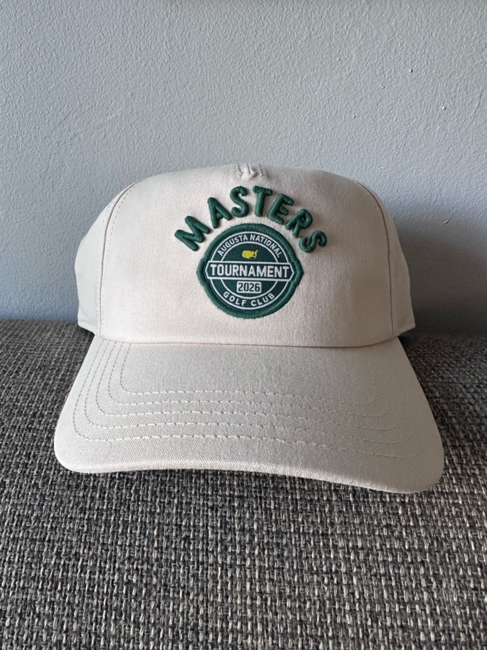 2026 Masters Tournament Baseball Cap - Cream with Green Logo